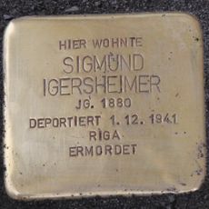 Stolperstein dedicated to Sigmund Igersheimer