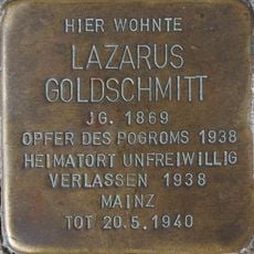 Stolperstein en memoria de Lazarus Goldschmitt
