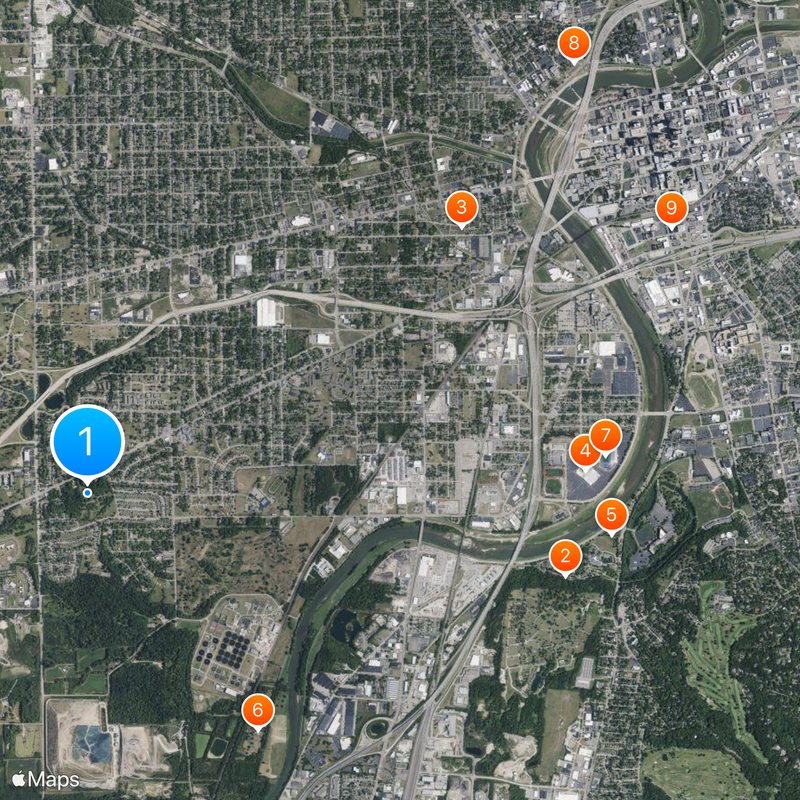 WHIO-TV Map