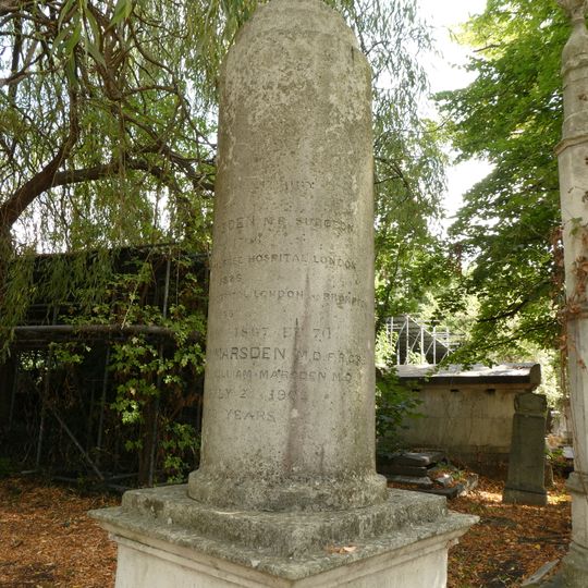 West Norwood Memorial Park Tomb Of Doctor William Marsden