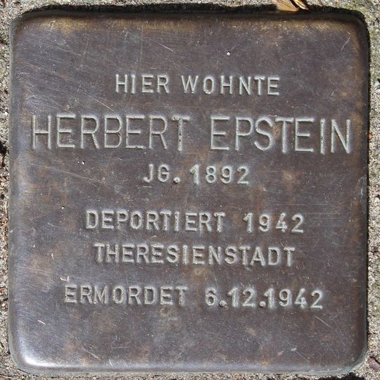 Stolperstein en memoria de Herbert Epstein