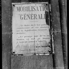 Affiche « ordre de mobilisation générale »