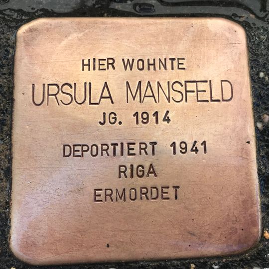 Stolperstein en memoria de Ursula Mansfeld