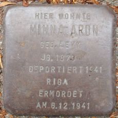 Stolperstein dedicated to Minna Aron