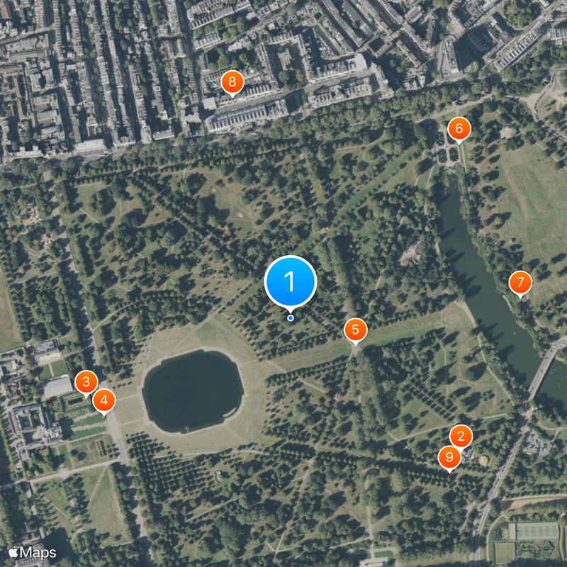 Kensington Gardens Carte