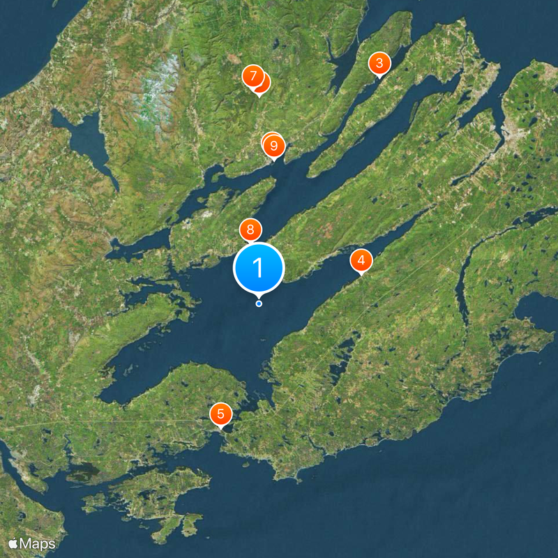 Bras d'Or Lake Map