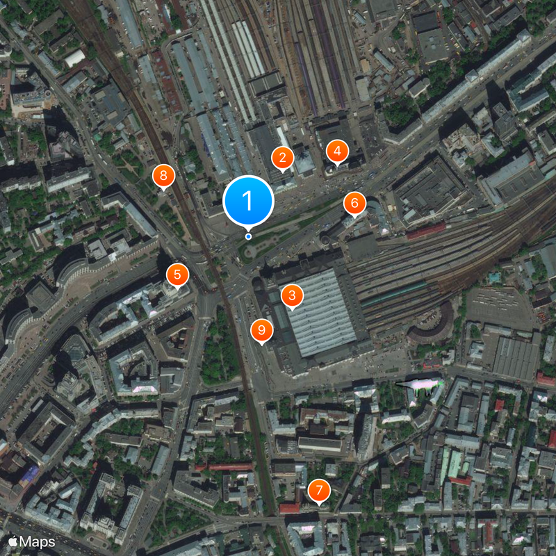 Komsomolskaya Square Map
