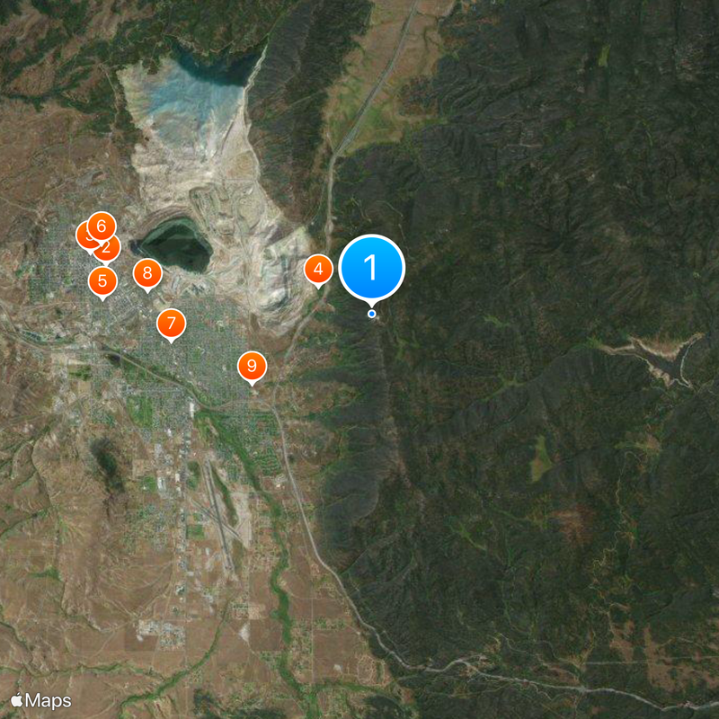 Our Lady of the Rockies Kaart