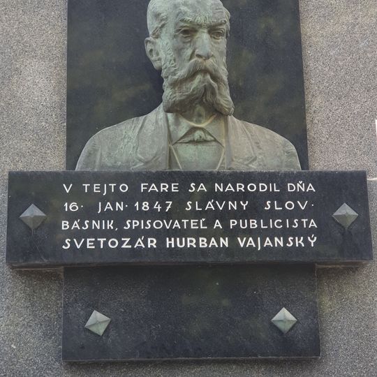 Pamätná fara, tabuľa pamätná I.