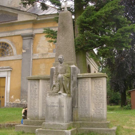 Pomník padlým v 1. světové válce u kostela v Kunraticích