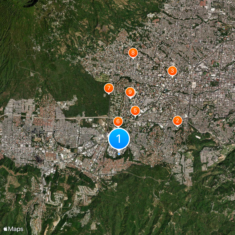 La Laguna Botanical Garden Mapa