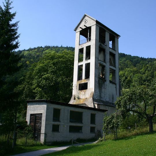 Förderturm des ehem. Steinkohlebergwerks