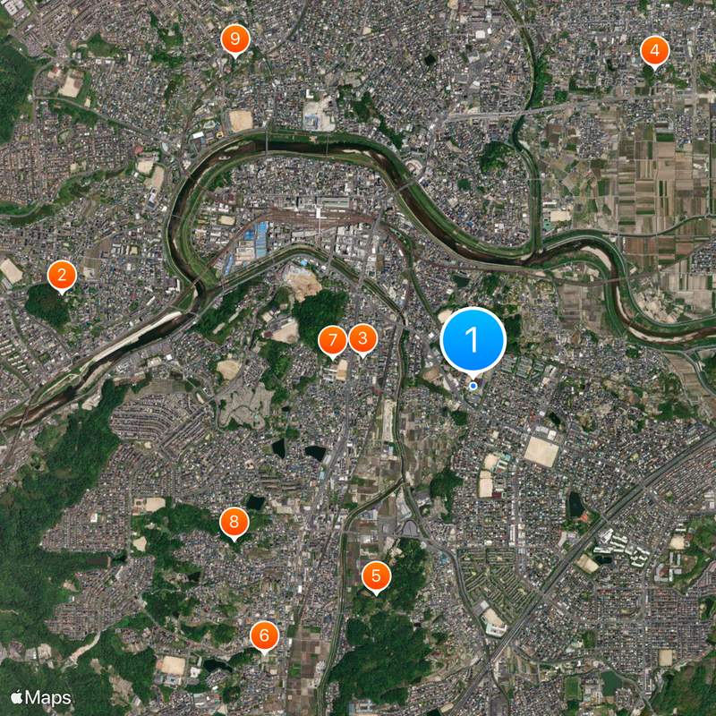 Nishiyamato Gakuen Junior High School and High School Map