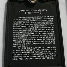 Juan Anacleto Araneta historical marker