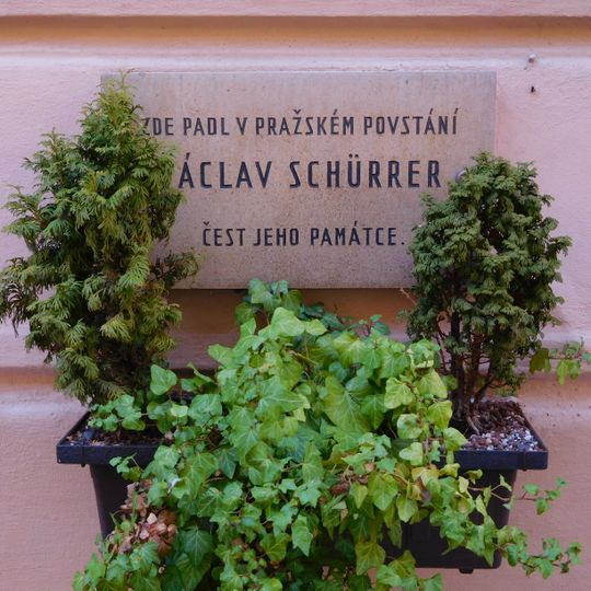 Václav Schürrer memorial plaque