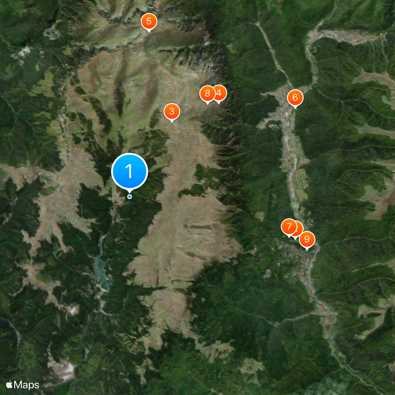 Bucegi Natural Park Karte