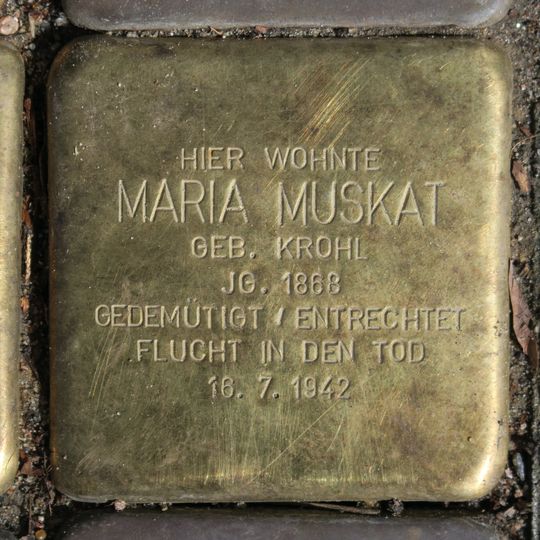 Stolperstein dedicated to Maria Muskat