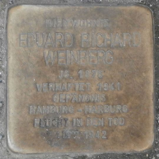 Stolperstein en memoria de Eduard Richard Weinberg