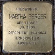 Stolperstein en memoria de Martha Berger