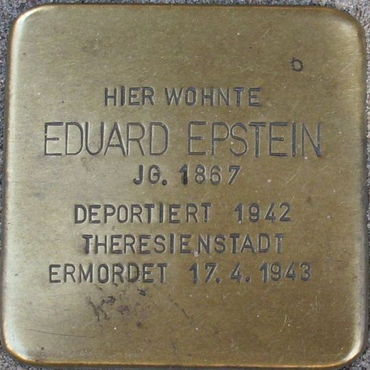 Stolperstein en memoria de Eduard Epstein