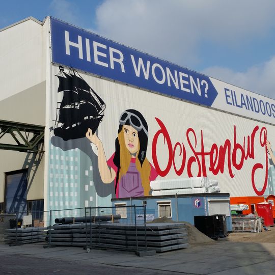 Muurschildering Oostenburg