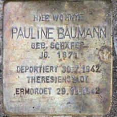 Stolperstein à la mémoire de Pauline Baumann