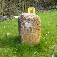 Milestone, Dunnington cross roads, by Junction Cottage