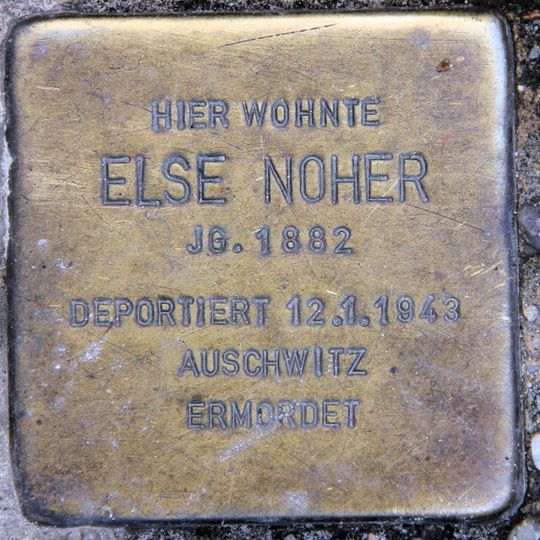 Stolperstein dedicated to Else Ella Noher