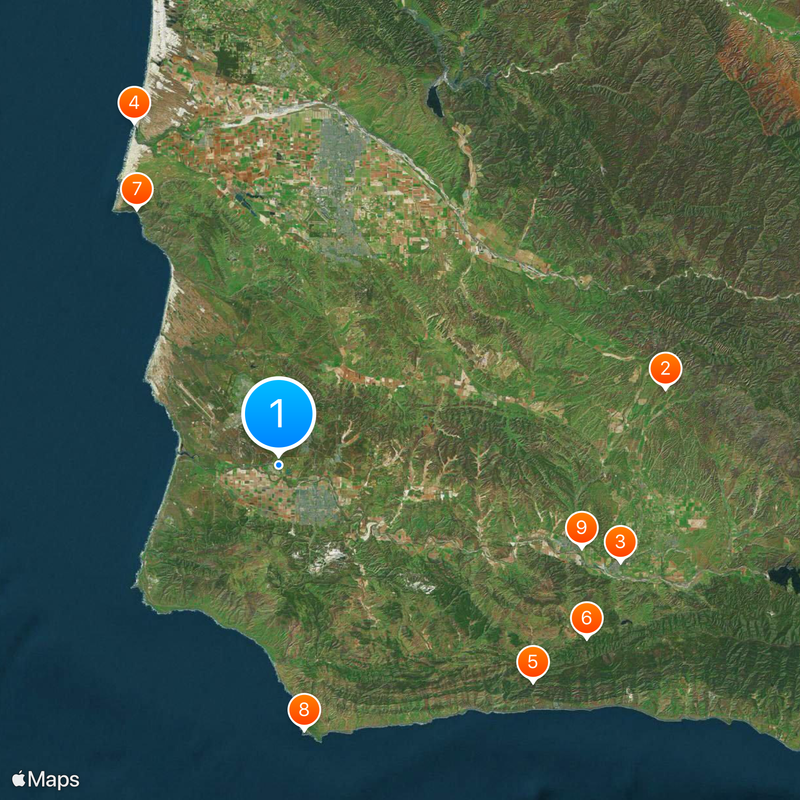 Federal Correctional Institution, Lompoc Map