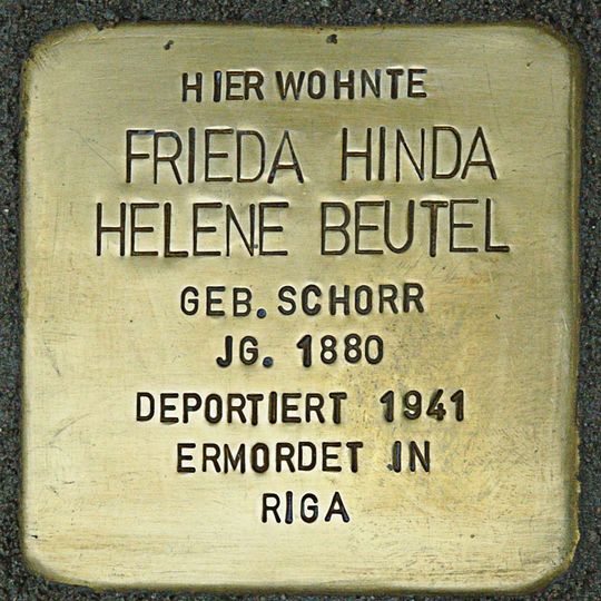 Stolperstein en memoria de Frieda Hinda Helene Beutel