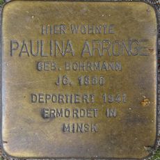 Stolperstein dedicated to Paulina Arronge
