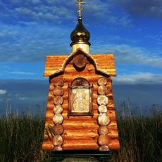 Saint Trifon Church on the stone in the lake Peipus