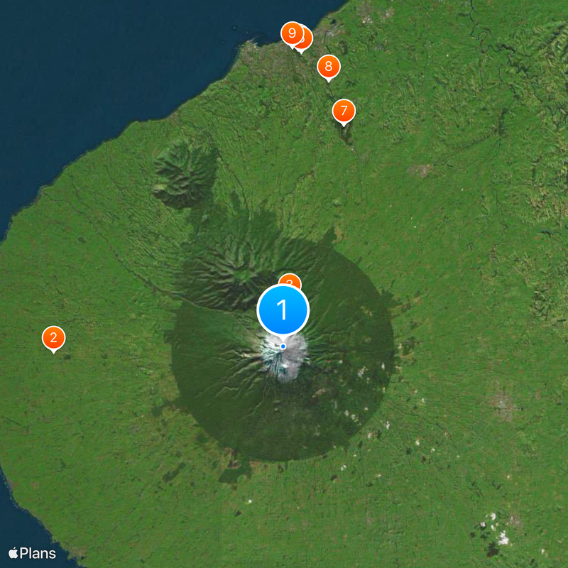 Mount Taranaki Karte