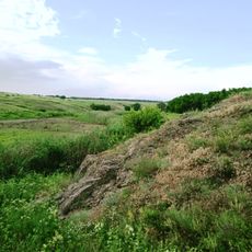 Horn ridge of rocky placers