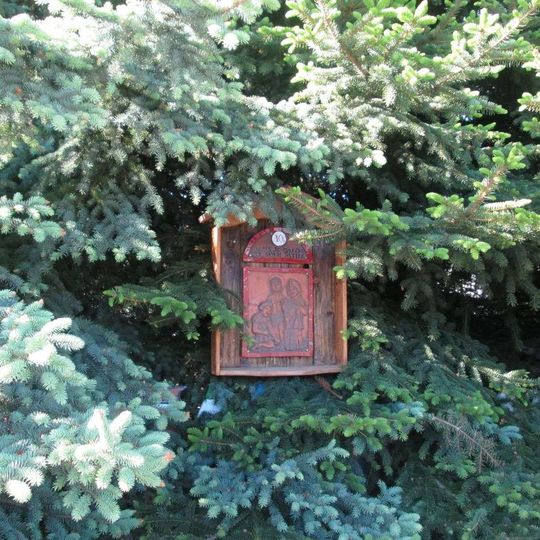 Obrázek na křížové cestě v Dýšině - 10. zastavení