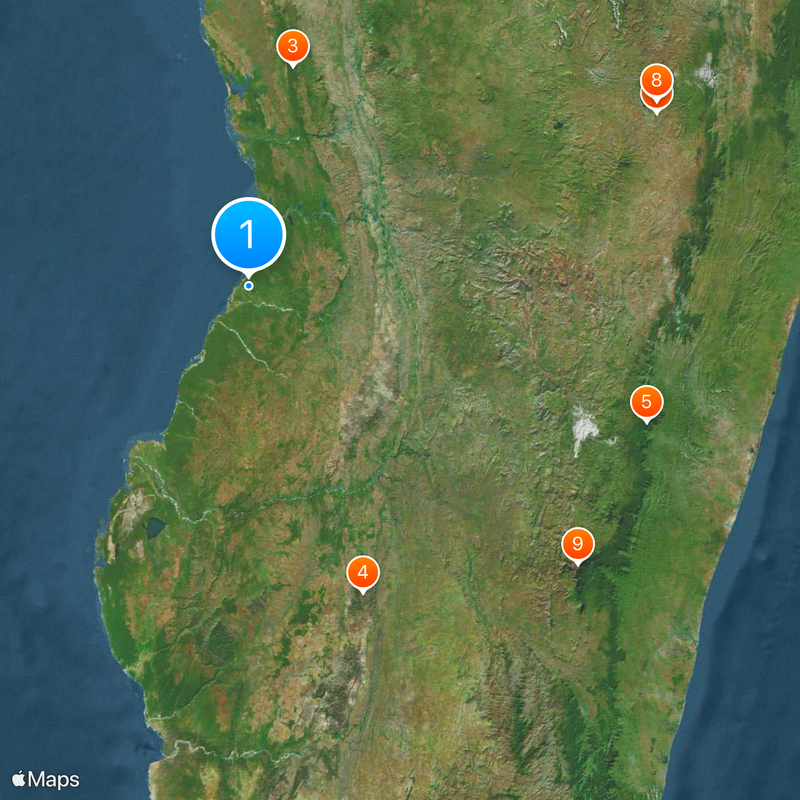 Avenue of the Baobabs Mapa