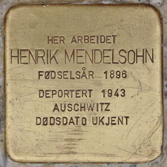 Stolperstein voor Henrik Mendelsohn