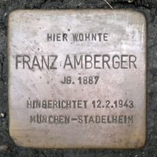 Stolperstein dedicated to Franz Amberger
