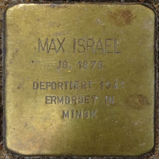 Stolperstein en memoria de Max Israel