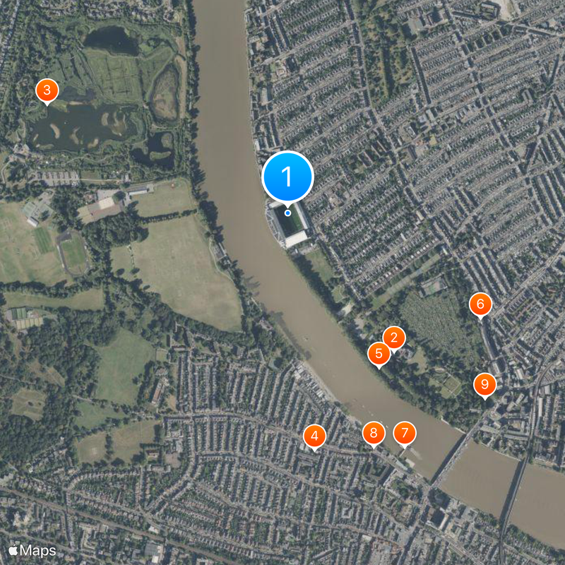 Craven Cottage Map