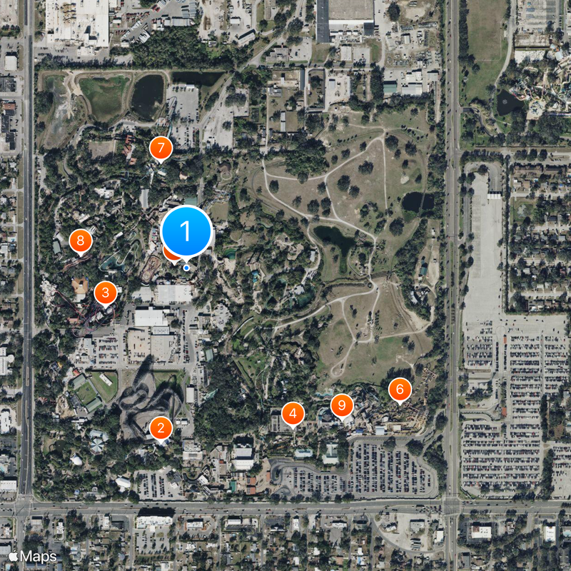 Busch Gardens Tampa Mapa