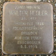 Stolperstein à la mémoire de Walter Hedler
