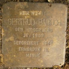 Stolperstein dedicated to Gertrud Baruch