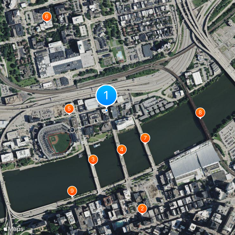 Andy Warhol Museum Map