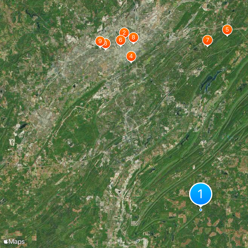 Comté de Shelby Carte