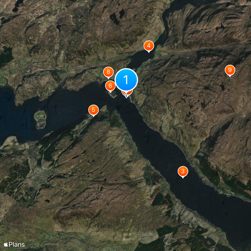 Castelo de Eilean Donan Mapa