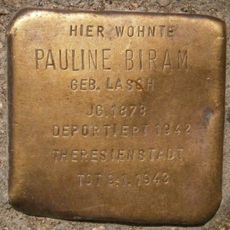 Stolperstein dedicated to Pauline Biram