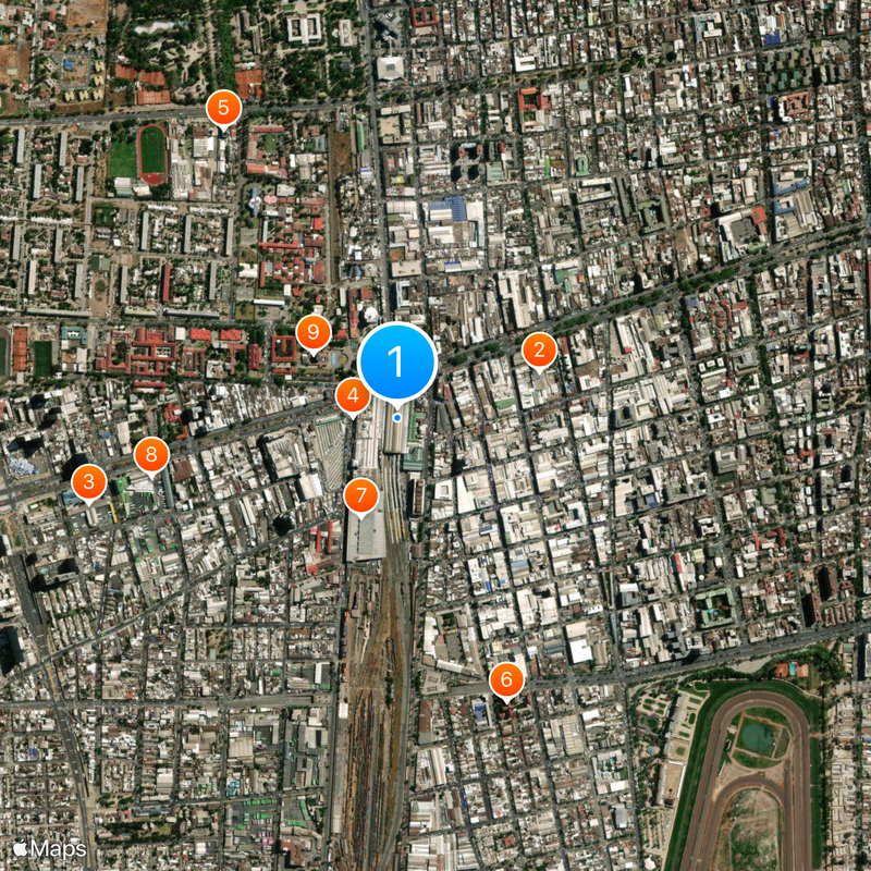 Estación Central Map