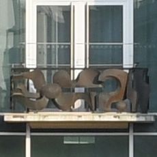 Decorative railings of balconies of the Janáček Theater in Brno