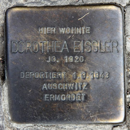 Stolperstein en memoria de Dorothea Eissler